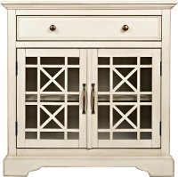 Antique Cream 2 Door and 1 Drawer Accent Chest