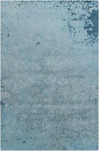 5 x 8 Medium Contemporary Gray and Blue Rug - Rupec