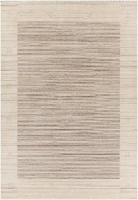 5 x 8 Medium Wool Beige Area Rug - Elantra