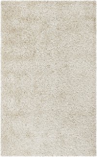 5 x 8 Medium Contemporary White Shag Rug - Zara