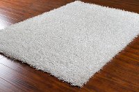 5 x 8 Medium Contemporary White Shag Rug - Zara-3