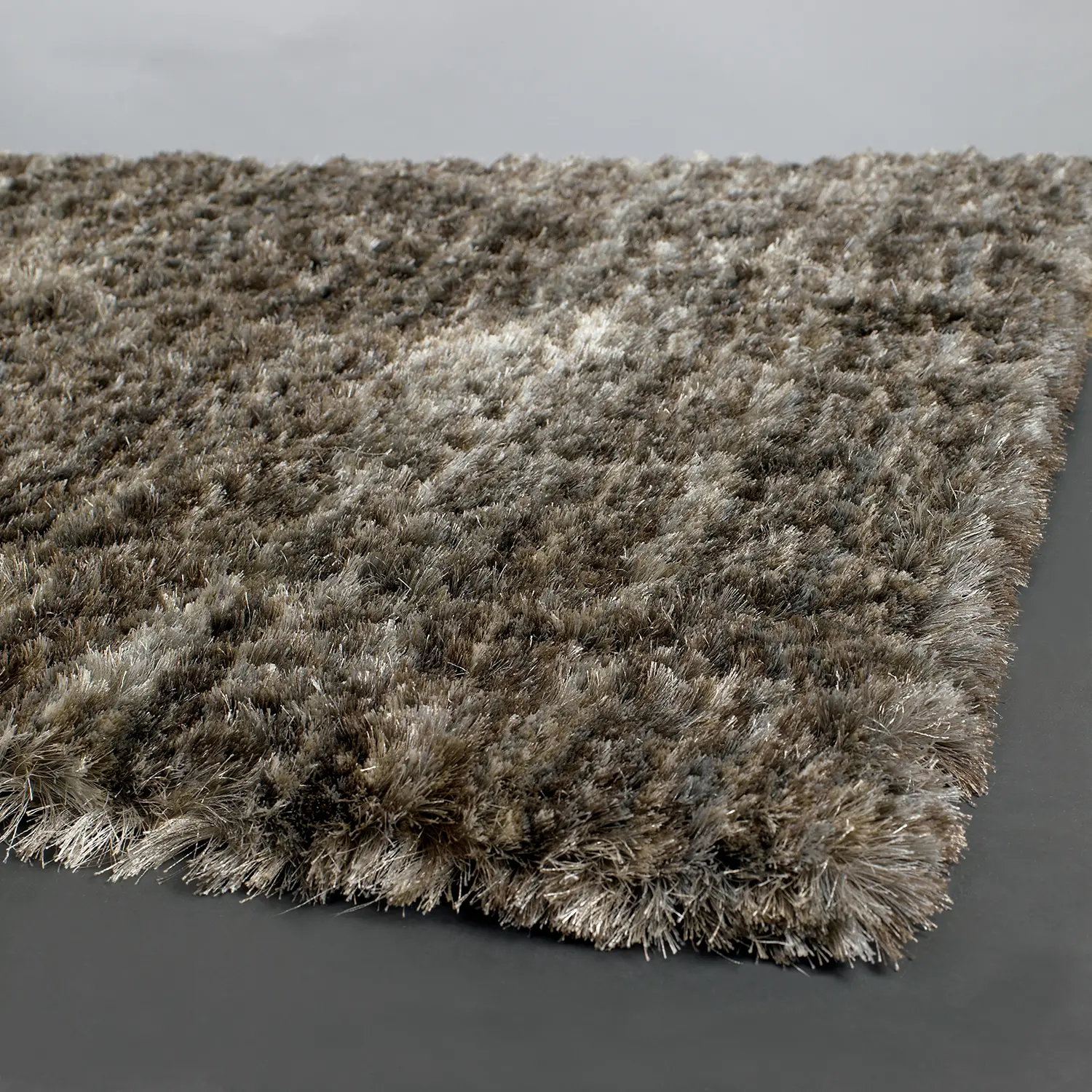 8 x 11 Large Contemporary Taupe Shag Rug - Savona-2