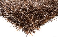 5 x 8 Medium Contemporary Brown and Beige Shag Rug - Iris-2