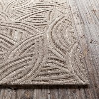 5 x 8 Medium Contemporary Taupe and Beige Area Rug - Penelope-2