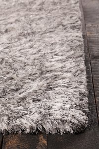 5 x 8 Medium Contemporary White Shag Rug - Onex-2