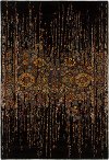 5 x 8 Medium Contemporary Black and Gold Area Rug - Spring
