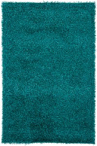 5 x 8 Medium Contemporary Blue Shag Rug - Zara