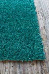 8 x 11 Large Contemporary Blue Shag Rug - Zara-2