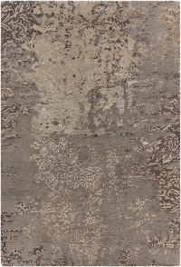5 x 8 Medium Contemporary Gray and Beige Area Rug - Rupec