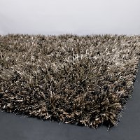 8 x 11 Large Contemporary Black and Beige Area Rug - Tulip-2