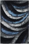 5 x 8 Medium Contemporary Gray & Navy Blue Rug - Flemish-1
