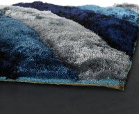 5 x 8 Medium Contemporary Gray and Navy Blue Rug - Flemish-2