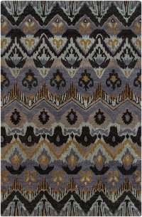 5 x 8 Medium Contemporary Gray, Taupe & Gold Area Rug - Rupec