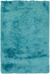 5 x 8 Medium Contemporary Turquoise Blue Shag Rug - Naya
