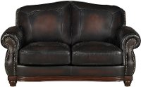 C9110L2889LS/BURG/LV Traditional Burgundy Leather Loveseat - Heritage