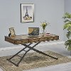 Brown Adjustable Height Sit or Stand Desk