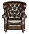 NCL700-10/JAMESRIVER Brown Leather High Leg Recliner - James River
