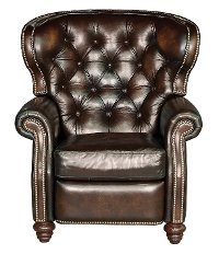 NCL700-10/JAMESRIVER Brown Leather High Leg Recliner - James River