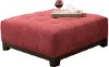 Loxley Red Upholstered Casual Contemporary Cocktail Ottoman