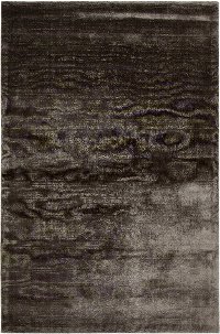 5 x 8 Medium Contemporary Art Silk Gray Area Rug - Libra