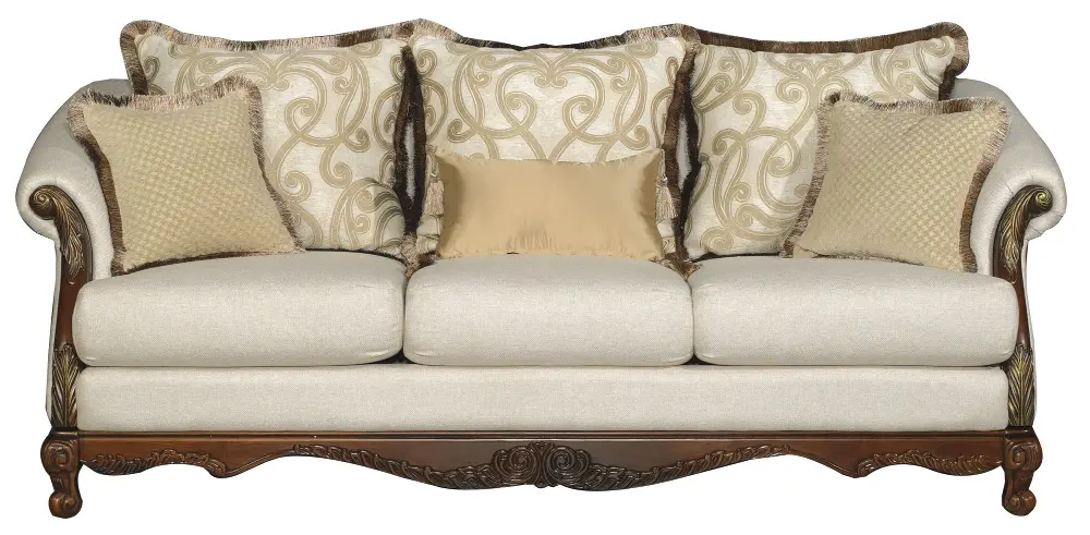 Champagne Gold Traditional Upholstered Sofa - Repertoire-1