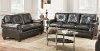 Classic Contemporary Dark Brown 2 Piece Living Room Set - Lucky