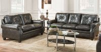 Classic Contemporary Dark Brown 2 Piece Living Room Set - Lucky