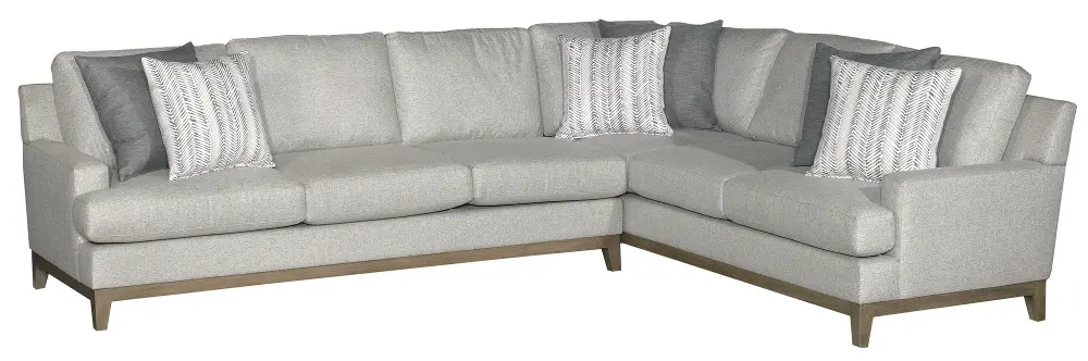 Steel Gray Contemporary 2 Piece Sectional - Slater-1