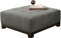 Loxley Gray Upholstered Casual Contemporary Cocktail Ottoman