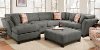 Casual Contemporary Gray 3 Piece Sectional Sofa - Loxley