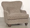 Milan Mushroom Brown Upholstered Traditional Accent Chair