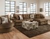 Knockout Swirl Chocolate Brown Upholstered Contemporary Ottoman