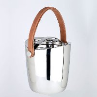 8 Inch Double Wall Boca Cooler with Leather Handle