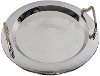 Marina Round Polished Stainless Steel Tray with Rope Handles