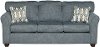 Blue Casual Contemporary Sofa - Wall St.