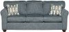 Casual Contemporary Blue Sofa Bed - Wall St.