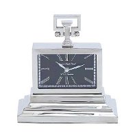 10 Inch Steel Nickel Table Clock