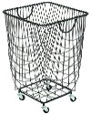 24 Inch Metal Rolling Hamper Basket