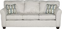 Casual Contemporary Ivory Sofa - Wall St.