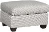 Casual Contemporary Ivory Ottoman - Wall St.