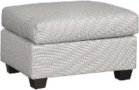 Casual Contemporary Ivory Ottoman - Wall St.
