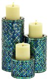 4 Inch Metal Mosaic Candle Holder