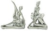 Clearance Assorted 7 Inch Ceramic Silver Dancer Bookend