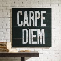 Black and White Carpe Diem Canvas Wall Art