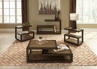 Smokey Tan Modern Wood Coffee Table - Bennett-2