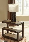 Smokey Tan Modern Chair Side Table - Bennett