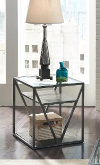 Modern Glass End Table - Arista