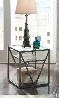 Modern Glass End Table - Arista