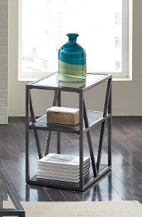 Modern Glass Small Side Table - Arista