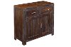 Dark Brown and Gray 2 Door Cabinet - Grayson